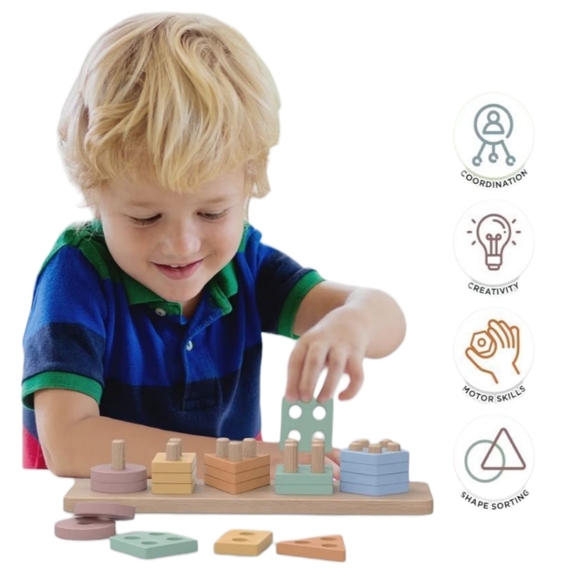 Shape Sorter & Color Stacker - Picture 6 of 6